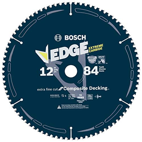 Bosch DCB1284CD 12 In. 84 Tooth Edge Circular Saw Blade for Composite Decking