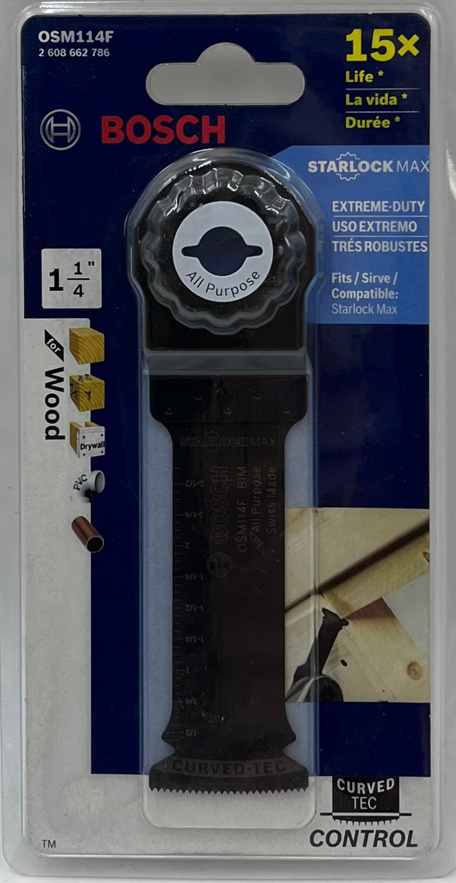 Bosch OSM114F StarlockMax Bi-Metal Plunge Cut Blade, 1-1/4"