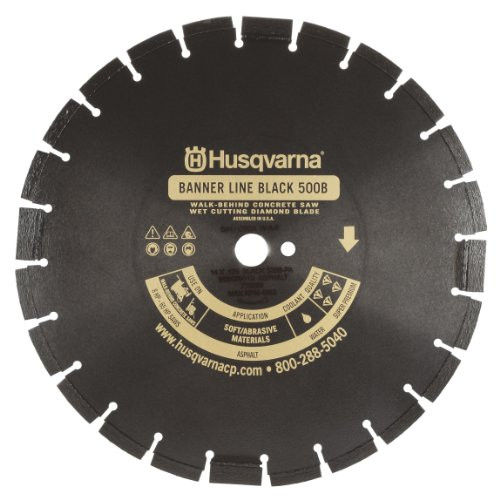 Husqvarna 542751075 Black 500B-R General Purpose Diamond Blade, 14-Inch X .125-Inch