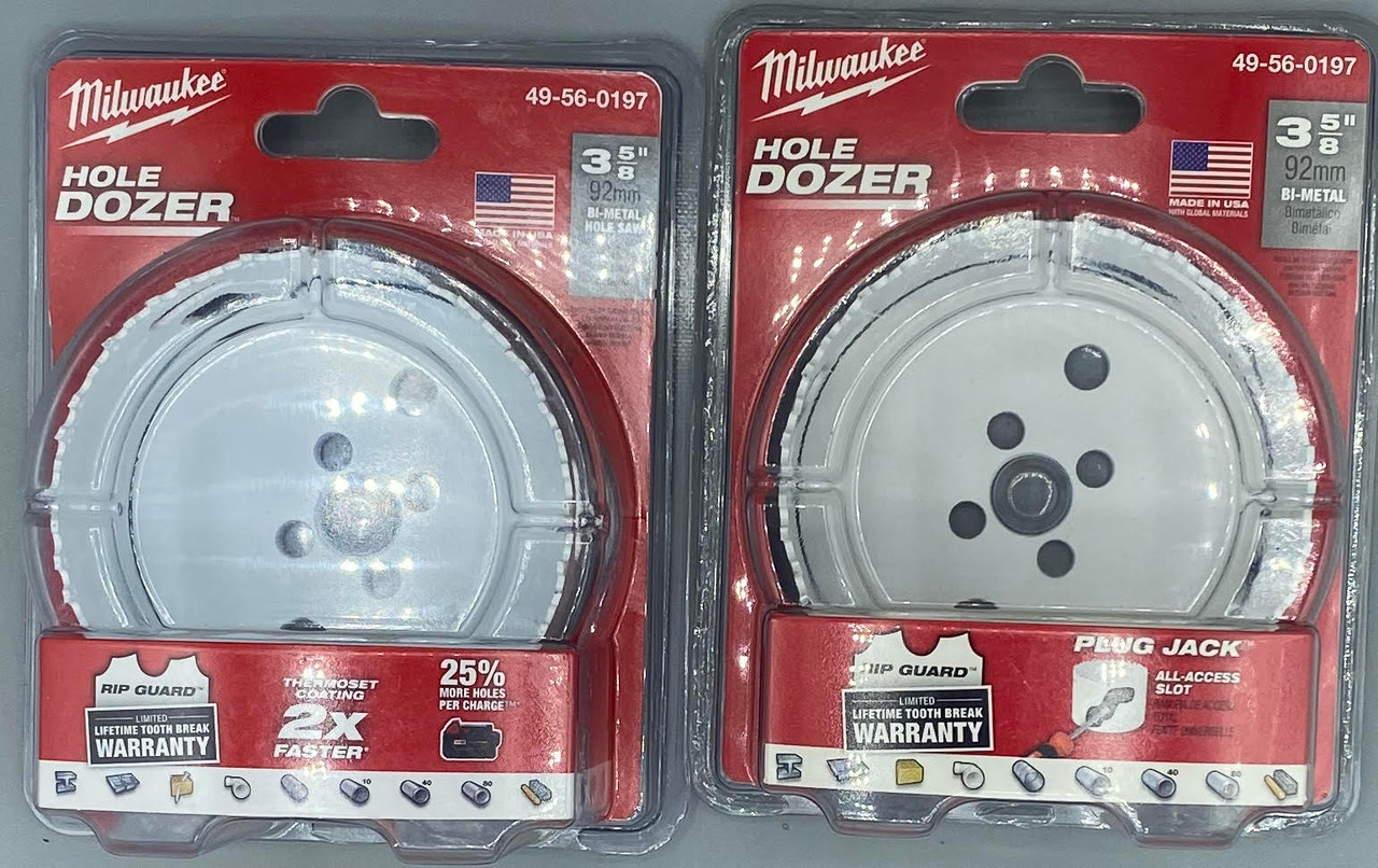 Milwaukee 49-56-0197 Hole Dozer Bi-Metal Hole Saw, 3-5/8 - 2 Pack