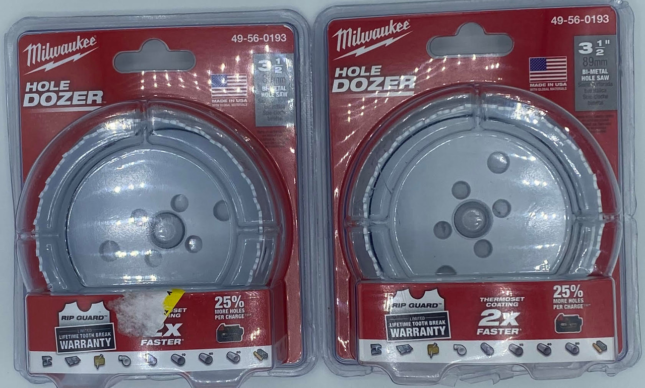 Milwaukee 49-56-0193 Bi-Metal Hole Saw, 3-1/2 - 2 Pack