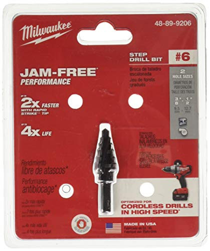 Milwaukee 48-89-9206 Step Drill Bit #6,  3/8" & 1/2"