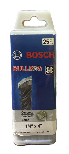 Bosch HC2040B25 25-Piece 1/4 In. x 4 In. SDS-plus Bulldog Rotary Hammer Bits