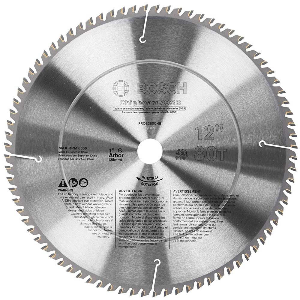 Bosch PRO1280CHB 12 Inch 80T Chipboard/OSB/Plastic Blade