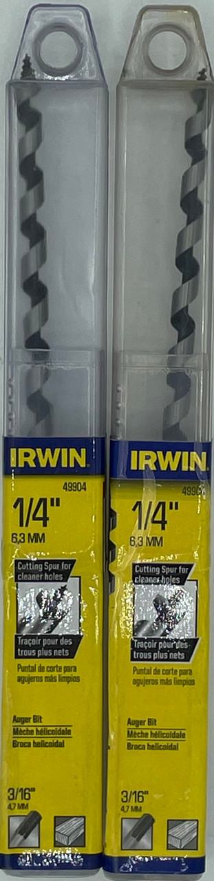 Irwin 49904 1/4-Inch I-100 Power Auger Bit, 2 Pack