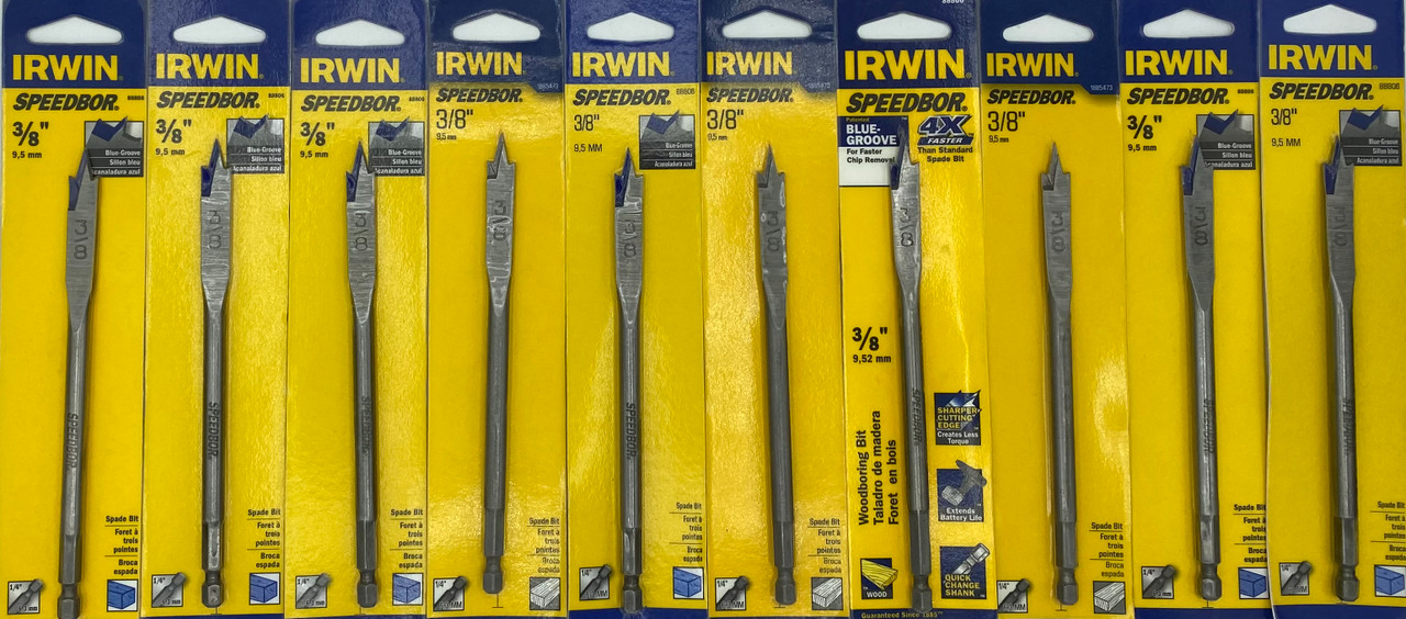 Irwin Speedbor 88806 3/8"" Speedbor 2000 Standard Length Flat Wood Boring Bit