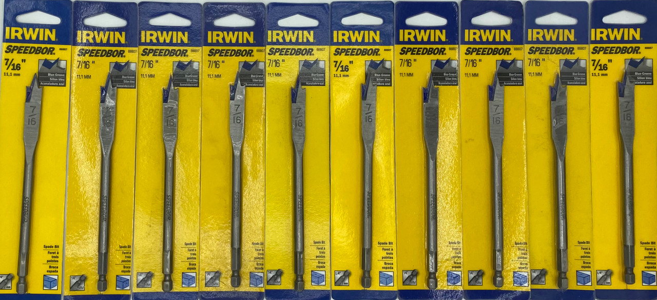 IRWIN 88807 Speedbor Blue Groove Spade Bit, 7/16