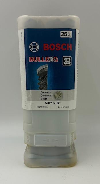 Bosch HC2102B25 SDS-Plus Bulldog Concrete Bits, 5/8" x 8", 25-Pack