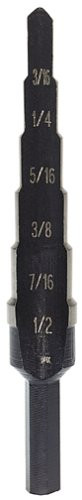 Irwin 10232 UniBit 3/16-Inch to 1/2-Inch 1/4-Inch Shank Step Drill Bit