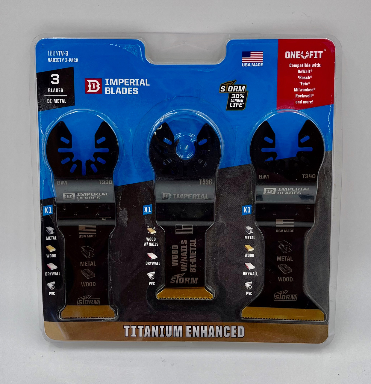 Imperial Blades-IBOATV-3 Made in the U.S.A.-ONE FIT Variety Pack STORM Fits: Fein,Bosch,Rockwell,DeWalt,Milwaukee,Dremel,Makita & More 3-PK