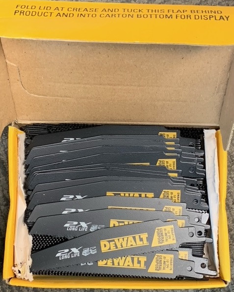 100 Pack Dewalt DWA4176B Reciprocating Blades 2X 6" x 10TPI - 100 Blades