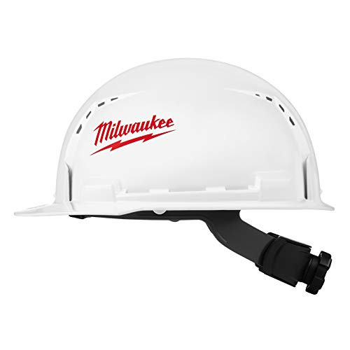 Milwaukee Bolt Ratchet Type 1 Class C Front Brim Hard Hat White Vented