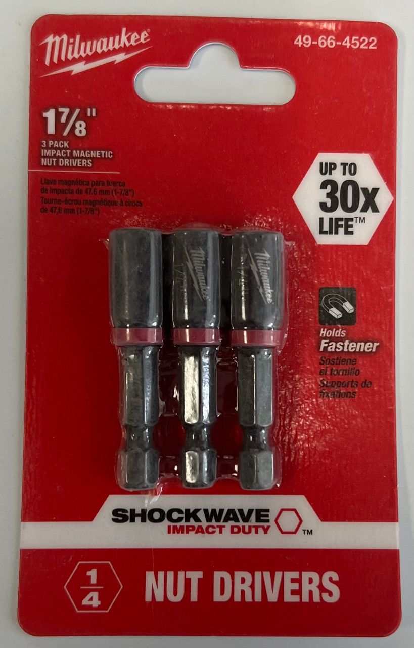 Milwaukee 49-66-4522 1/4" Magnetic Nut Driver - 3 Pack