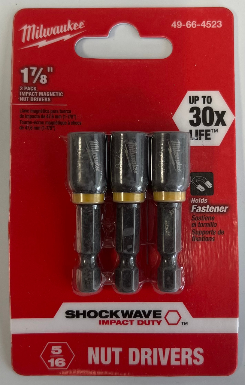 Milwaukee 49-66-4523 Shockwave 5/16-by-1-7/8-Inch Magnetic Nutdriver