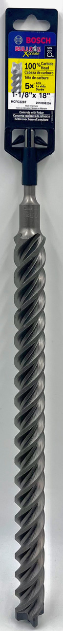 Bosch HC2287 SDS-plus 1-1/8-in x 16-in 4 Cutter Wild-Bore Hammer Carbide Bit