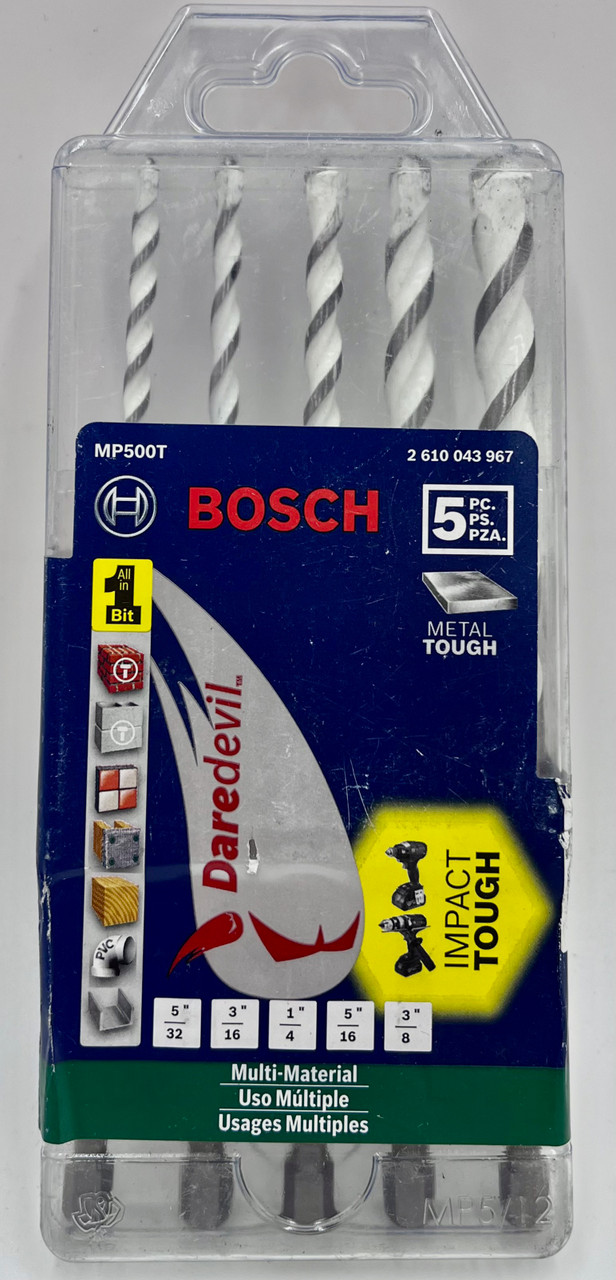 Bosch MP500T Multi-Material Drill Bit Set, 5-Piece