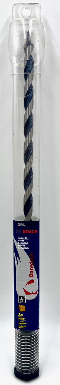 Bosch Daredevil NKLT09 Auger Bits, 9/16-Inch by 17-1/2-Inch by 13-1/2-Inch