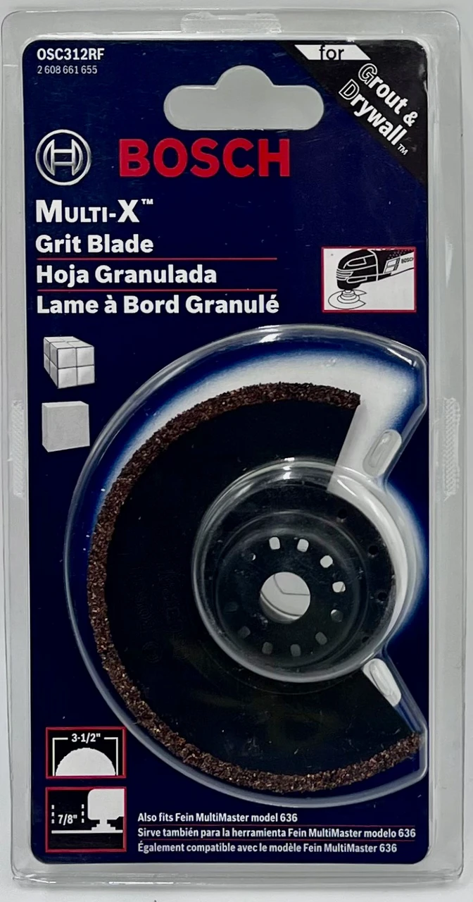 Bosch OSC312RF 3-1/2 In. x 1/8 In. Kerf Multi-Tool Carbide/Grit Grout Grinding Blade