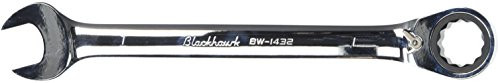 Blackhawk Full Polish Combination Reversible Ratcheting Wrench - BULK - 1 inch - 12 Point
