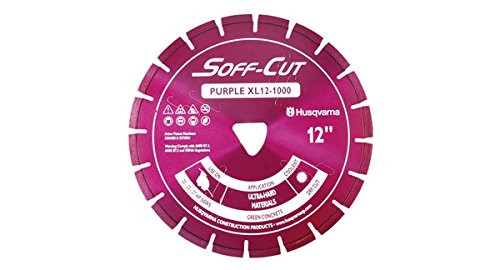 Husqvarna 542756137 Purple XL8-1000 Soft-Cut Ultra Early Entry Diamond Blade and Skidplate, 8"