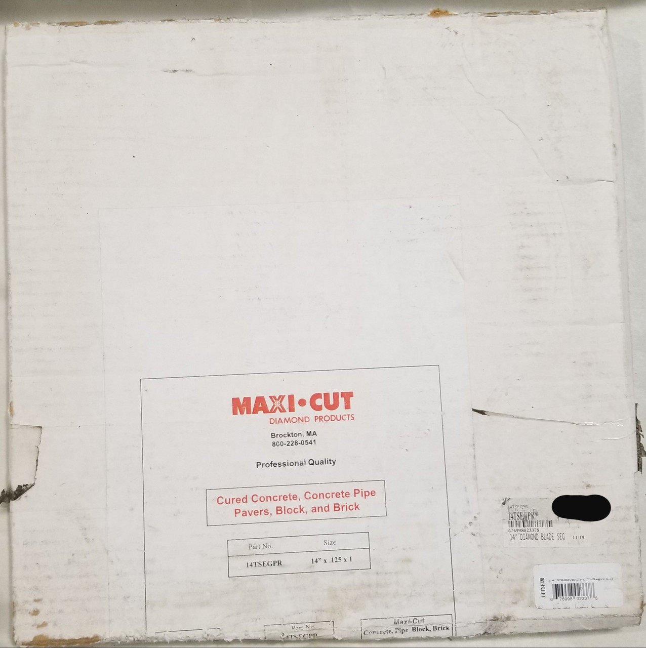 Maxi Cut 14TSEGPR Premium T-Segment Diamond Blade for Concrete, 14" x 0.125" x 1"