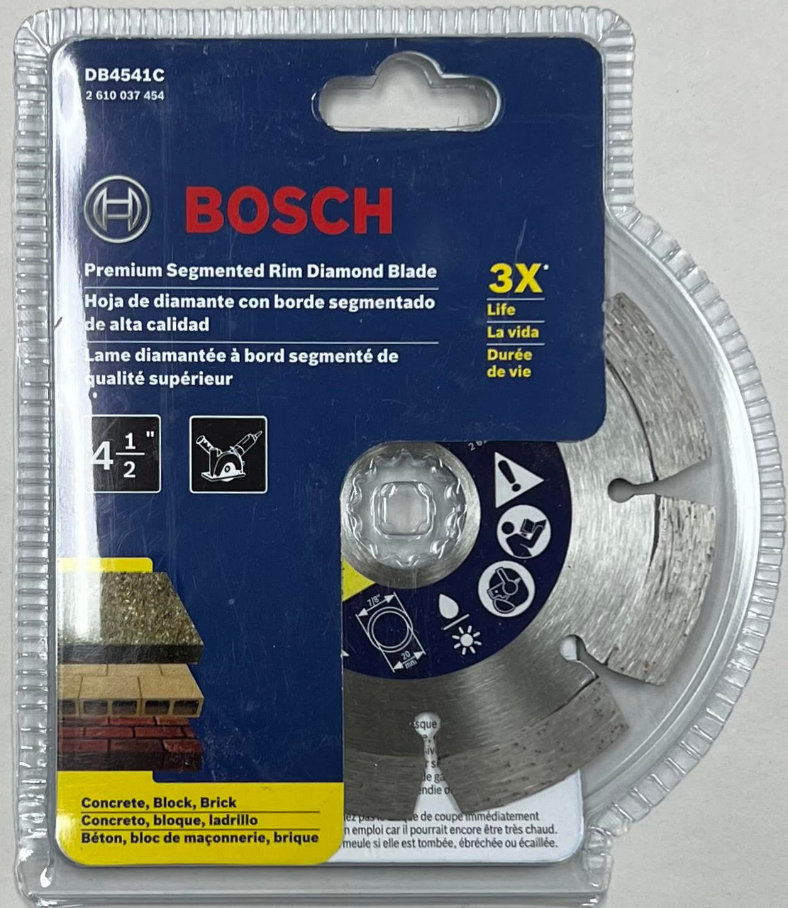 BOSCH DB4541C Premium Segmented Diamond Blade, 4.5-Inch