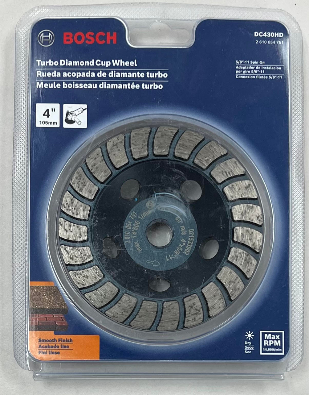 BOSCH DC430HD 4 IN. TURBO ROW DIAMOND CUP WHEEL