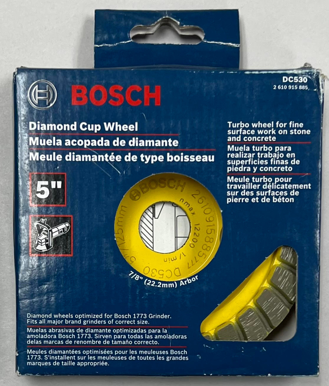 BOSCH DC530 5-Inch Diamond Cup Grinding Wheel