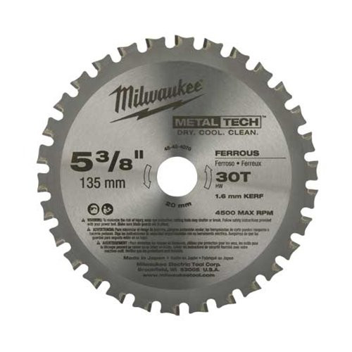 Milwaukee 48-40-4070 5-3/8-Inch 30T Ferrous Metal Blade