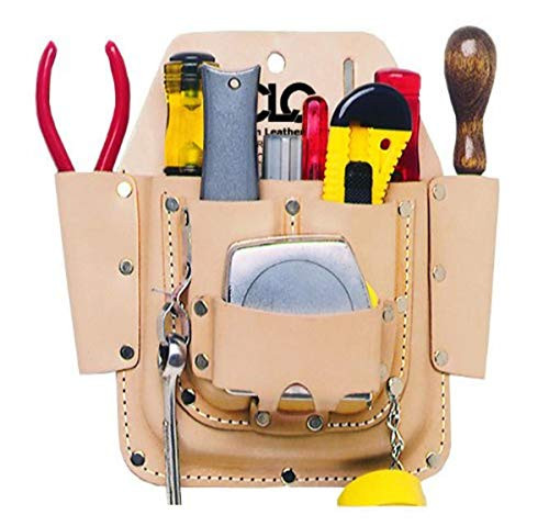 CLC Custom Leathercraft W438 Maintenance Tool Pouch, Heavy Duty, 6-Pocket, Tan