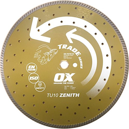 OX Tools OX-TU10-14 Universal Turbo Diamond Blade, 14" x 1" - 20mm Bore
