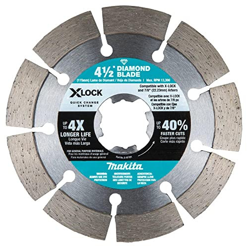 Makita E-07191 X-Lock Segmented Diamond Blade For Masonry Cutting, 4-1/2"