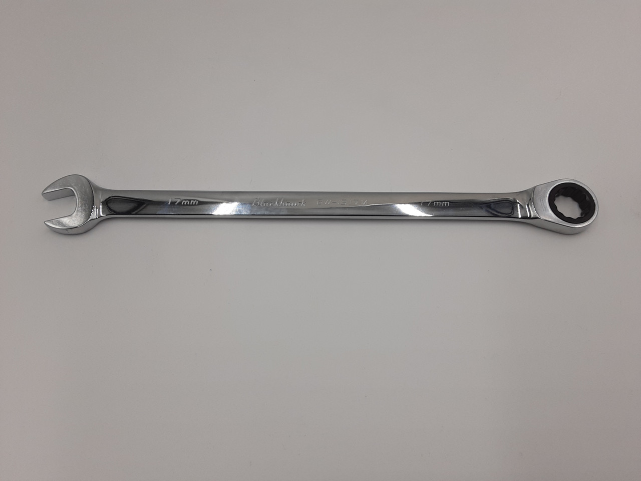 Blackhawk Full Polish XL Combination Non-Reversible Ratcheting Wrench - BULK - 17 mm - 12 Point