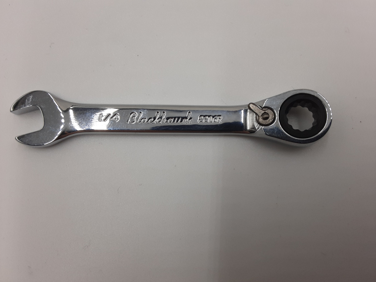 Blackhawk BW-2206R Combination Stubby Reversible Ratcheting Wrench - 1/4 inch - 12 Point