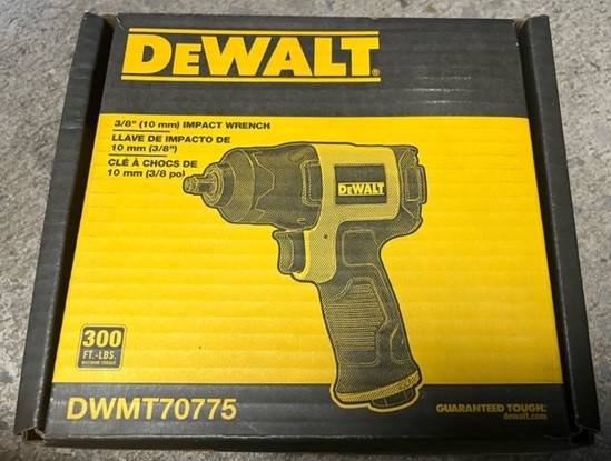 DEWALT Impact Wrench with Hog Ring, Square Drive, 3/8-Inch (DWMT70775)