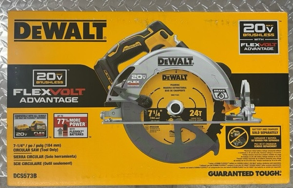 DEWALT FLEXVOLT ADVANTAGE 20V MAX* Circular Saw, 7-1/4-Inch, Cordless, Tool Only (DCS573B)