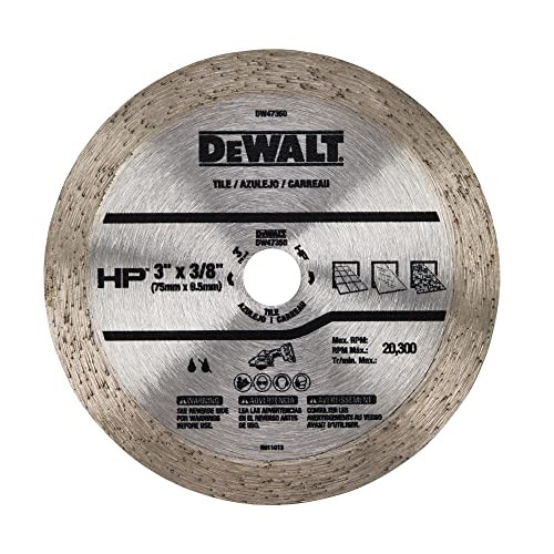 Dewalt DW47350 Continuous HP Diamond Tile Blade, 3"