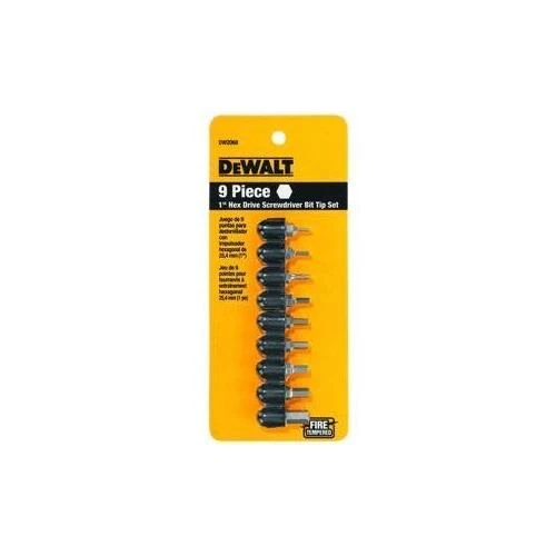 DEWALT DW2068 Hex Insert Bit Set, 9-Piece