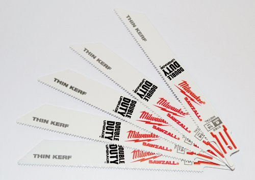 5pack Milwaukee 48-00-5182 Super Sawzall Blade 14 Teeth per Inch 6-Inch Length