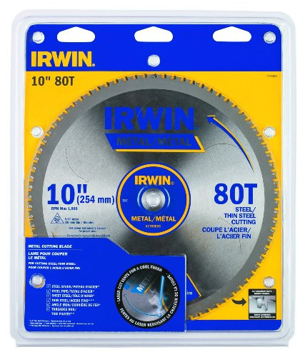 Irwin Industrial Tools 4935561 10-Inch 80-Tooth Metal Cutting Circular Saw Blade for Thin Steel