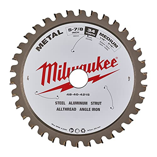 Milwaukee 48-40-4215 Metal Cutting Circular Saw Blade, 5-7/8", 34 Carbide Teeth