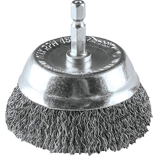 Makita B-63080 3" Crimped Wire Cup Brush, 1/4" Hex Shank