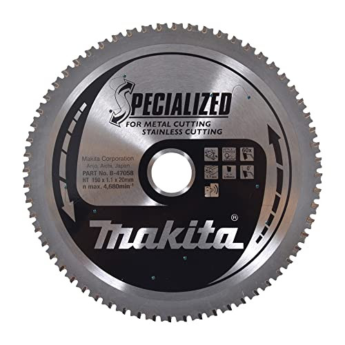 Makita A-96110 Stainless Steel Carbide-Tipped Saw Blade, 5-7/8" x 60T