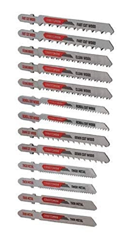 Craftsman CMAJ1SET13 T-Shank Jigsaw Blades Set, 13-Piece