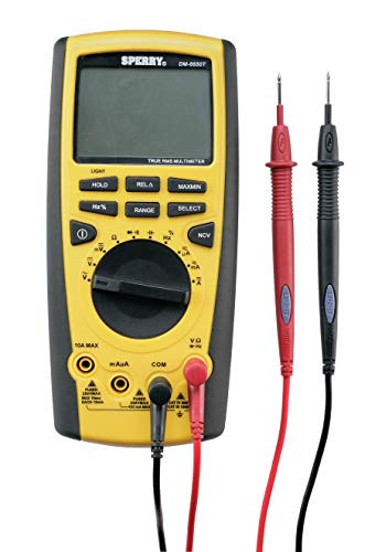 Sperry Instruments DM6650T True RMS Digital Multimeter, 10 Function, 750/1000V AC/DC, 10A Current, Continuity, 10 Auto Range