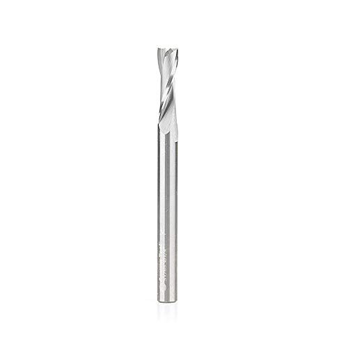 Amana Tool - (51765) Solid Carbide CNC Spiral Double 'O' Flute, Plastic Cutting 1/4 Dia x 7/8 x 1/4 Shank x 3" Long Up-Cut Route