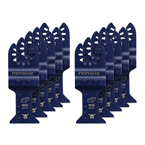 10-Pack Norske NOTP276 1-1/4" Flush Cut Oscillating Blade for Wood, Uni-Fit
