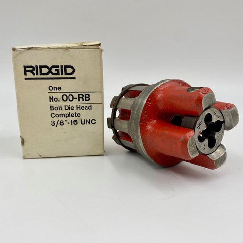 Vintage Ridgid 00-RB Bolt Die Head Complete 3/8"-16 UNC, Made in U.S.A.