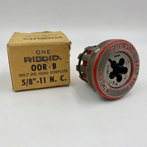 Vintage RIDGID 00RB5/8 Bolt Die Head Complete, 5/8"-11 NC, Made in U.S.A.