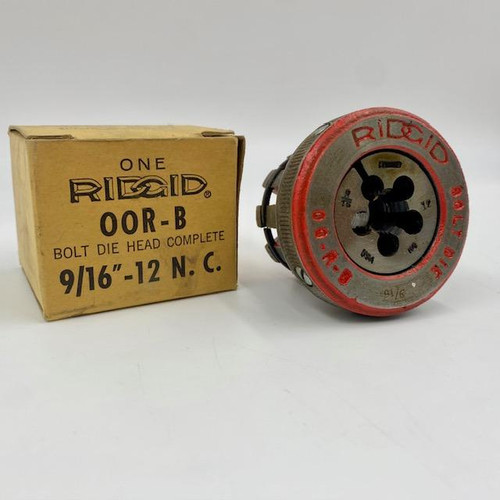 Vintage Ridgid 00RB9/16 Bolt Die Head Complete - 9/16"-12 NC, Made in U.S.A.